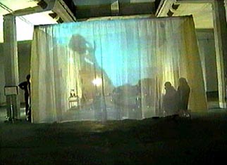 schemenhaft aufgel&ouml;ste Projektion